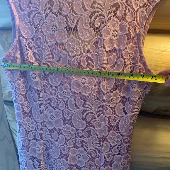 Le Chateau Lace Floral Lilac Lavender Purple/ Pink dress - Picture 7 of 7